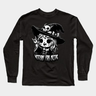 Metalhead Witch: Metal Magic Unleashed Long Sleeve T-Shirt